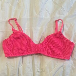 Billabong Hot Pink Textured Bikini Top